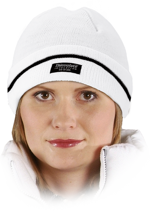 Caciula dama pentru iarna, 100% Acril, Alb