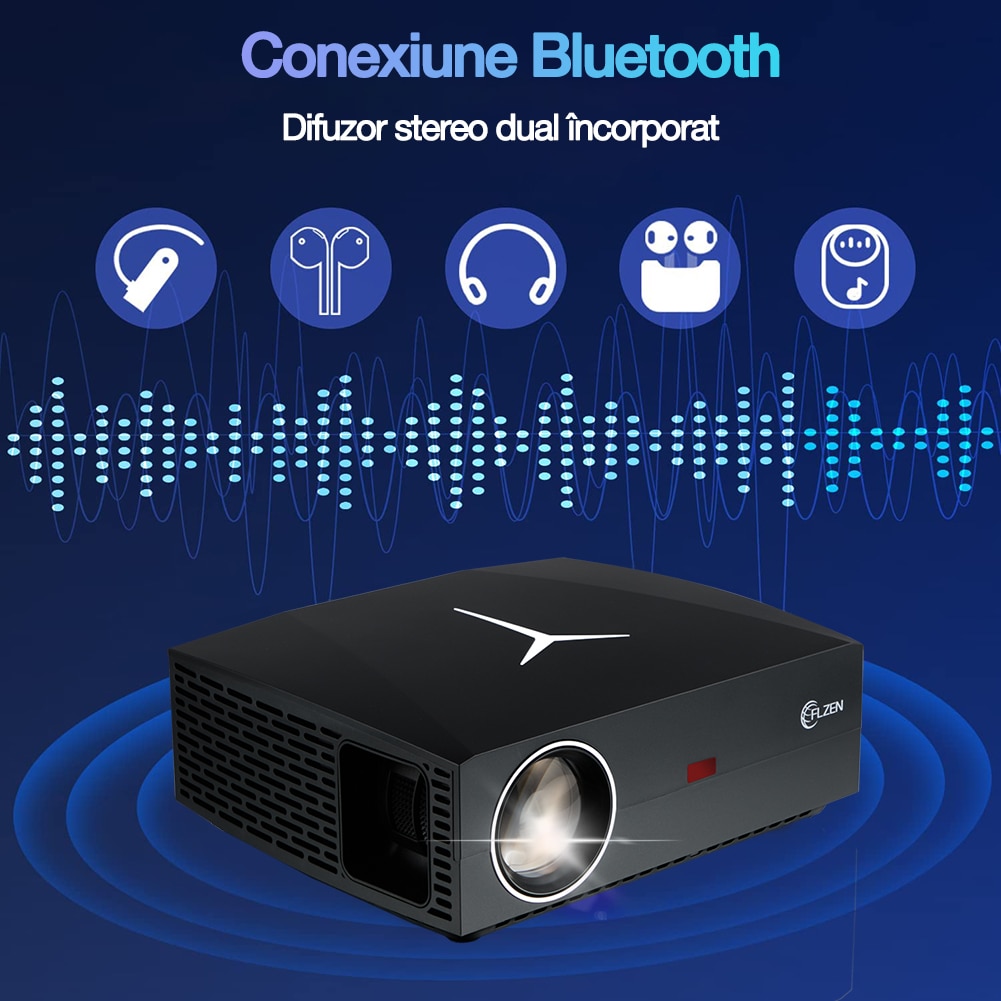 Focus Électrique】Mini Projecteur,5G WiFi Bluetooth TOPTRO 8500