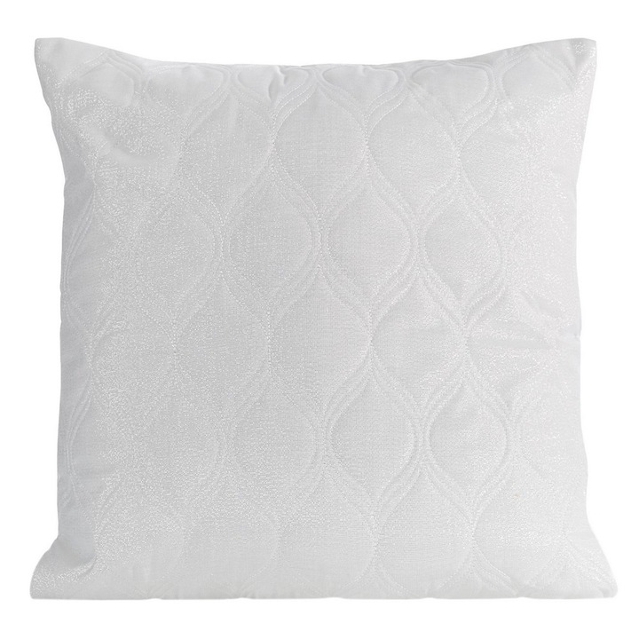 Perna decorativa Eurofirany Pola, quilted, alba, 45x45cm