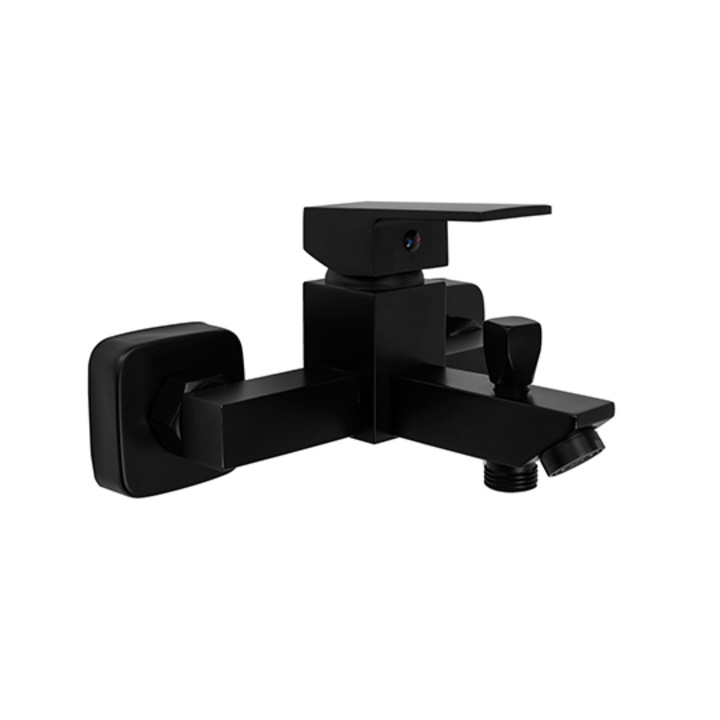 Robinet de umplere pentru baie si dus LUNART Love, negru mat