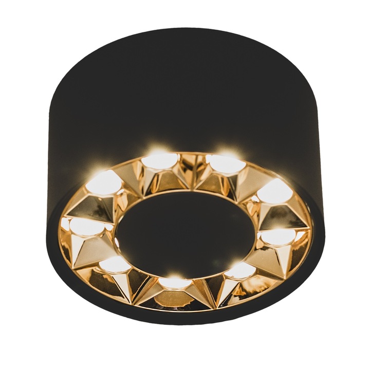 Spot LED 7W/ora, 700lm, 50 000 ore, 3000K lumina calda, aplicat, LED Market®, LM-XC006BK7W, clasa energetica E