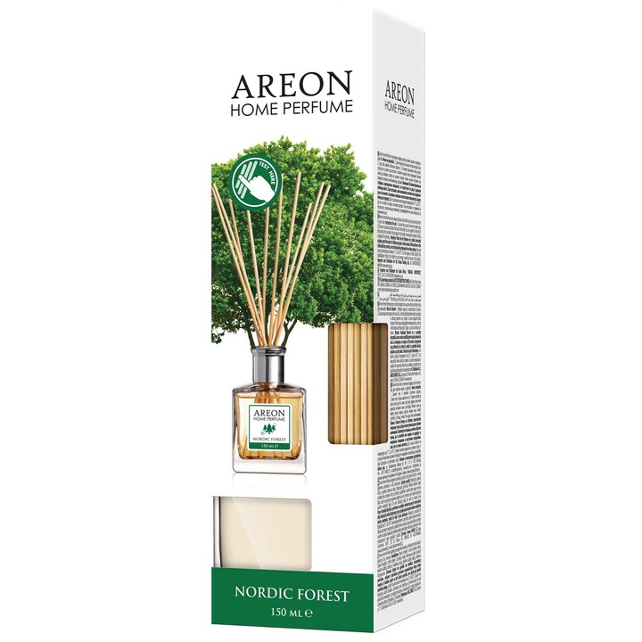 Odorizant camera cu betisoare Areon Home Perfume, 150 ml, Nordic Forest