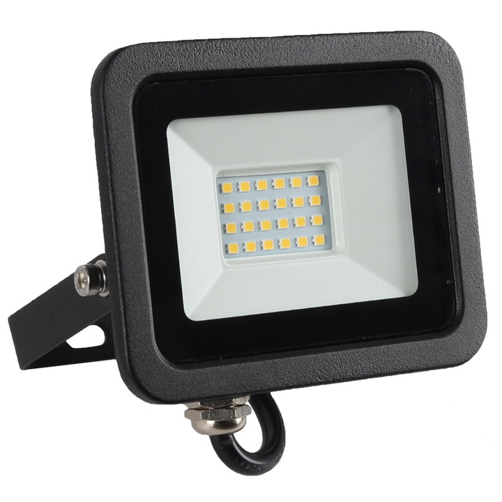 Proiector led slim, de exterior, Mentavill, 20W 4000K, IP65, negru