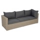 Coltar 3 piese, gradina/terasa, Maison Mex CASABOA, L.213/210 l.74 H.64cm, natur/gri