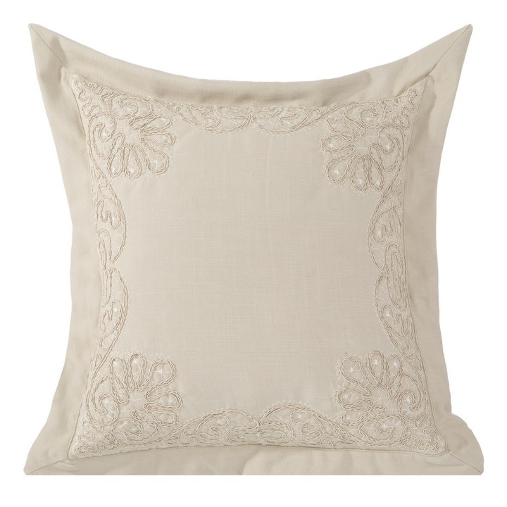 Fata de perna decorativa 45x45 Vero 2 bej inchis Eurofirany