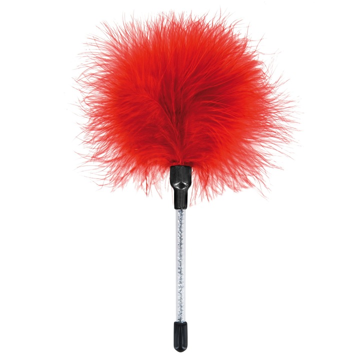 Еротичен пух за гъдел, Сладък, червен, с естествен пух