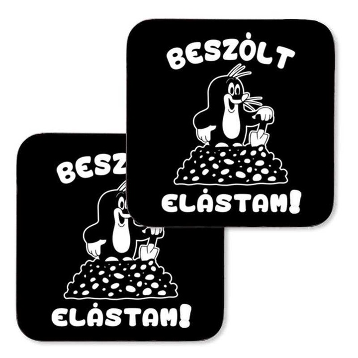 Beszólt elástam Kisvakond 4 poháralátét - 2 db