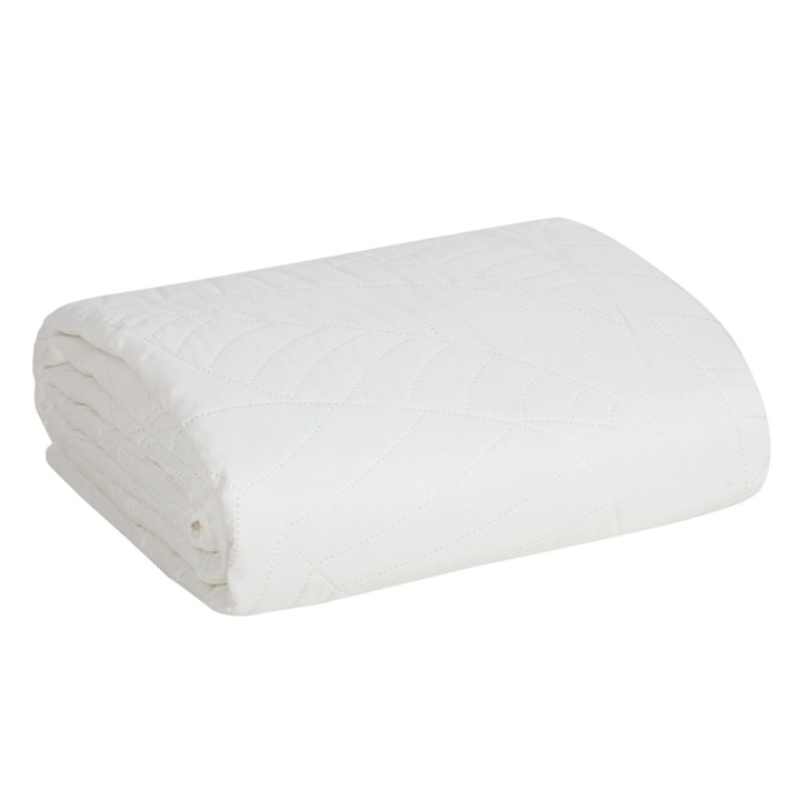 Cuvertura de Pat decorativa, Eurofirany, BONI-6 170x210 Alb