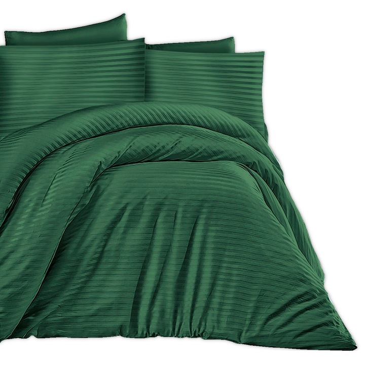 Ágynemű szett, Pamut-szatén, adamaszek, 200x220, zöld