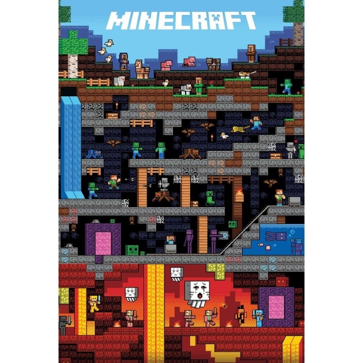 Poster Minecraft, 61x90cm, poster403, Multicolor