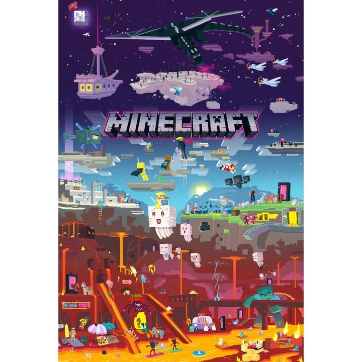 Poster Minecraft, 61x90cm, poster426, Multicolor