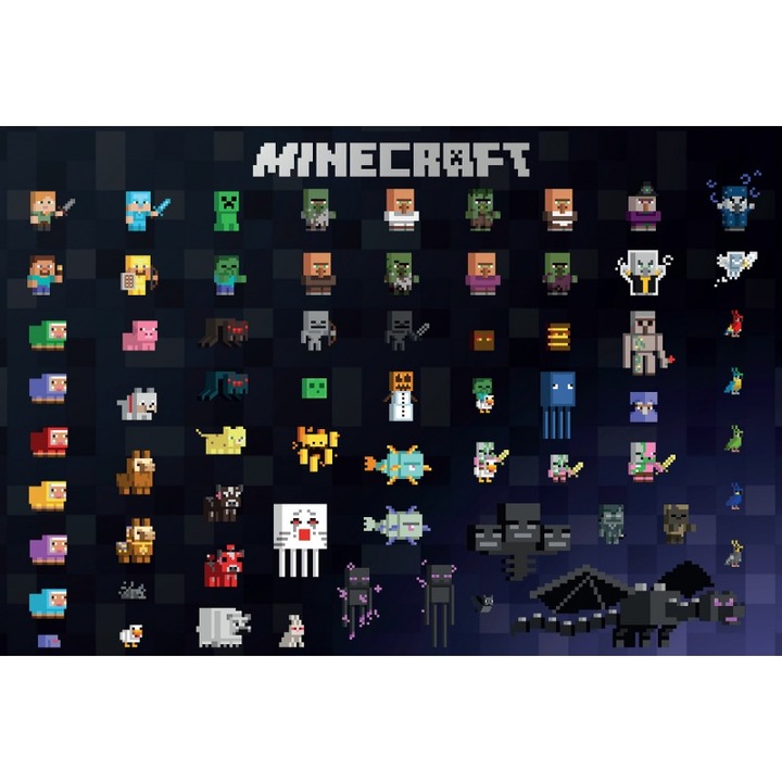 Poster Minecraft, 61x90cm, poster451, Multicolor