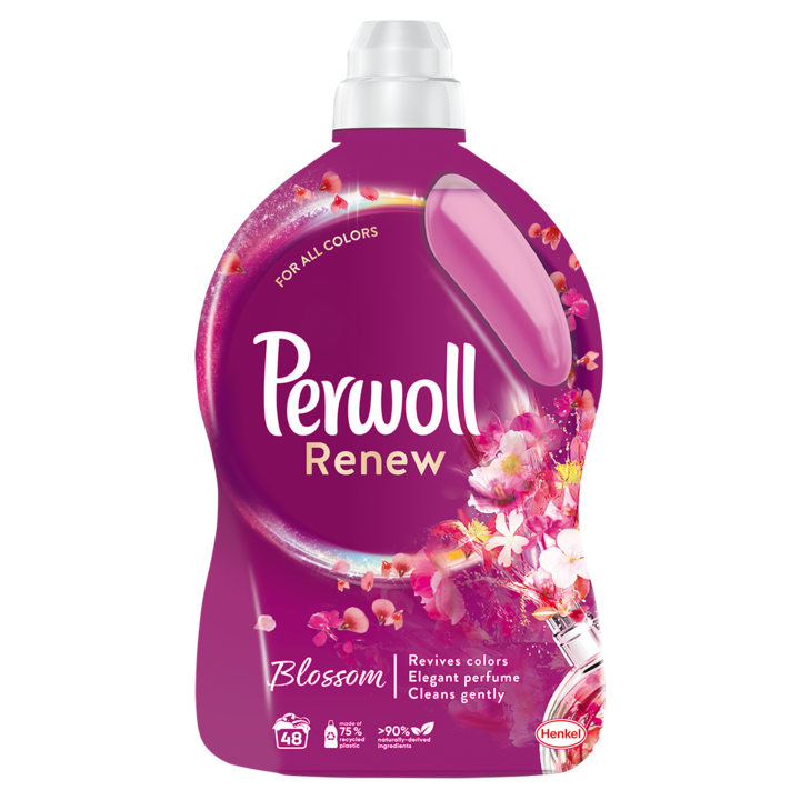Detergent lichid pentru rufe Perwoll Renew Blossom, 48 spalari, 2.88 l