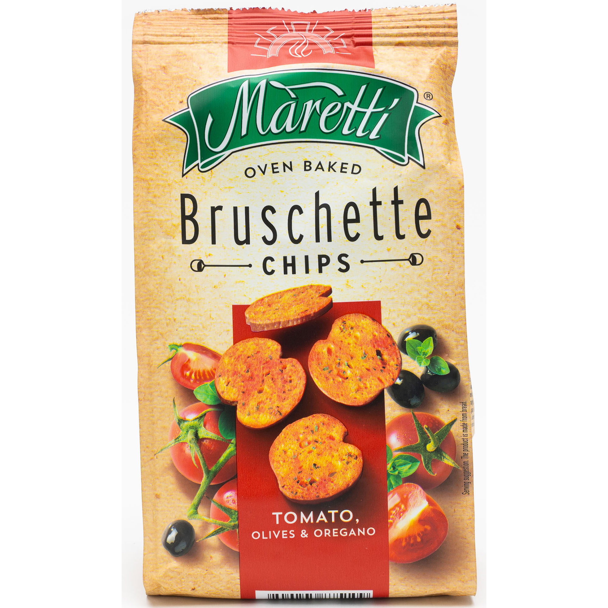 Bruschette Chips Tomato Olives And Oregano – Maretti – 150 G