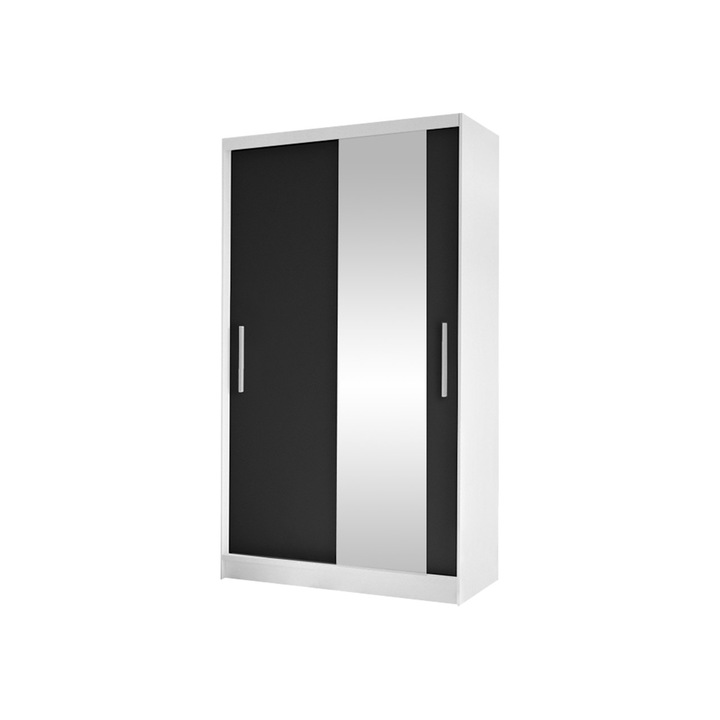 Dulap Kamabi VI, MIRJAN24, negru / alb, 100x200x58 cm