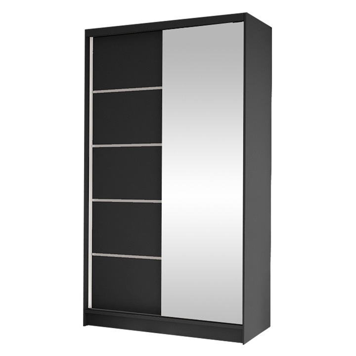 Dulap Masero III, MIRJAN 24, 100x200x58 cm, negru