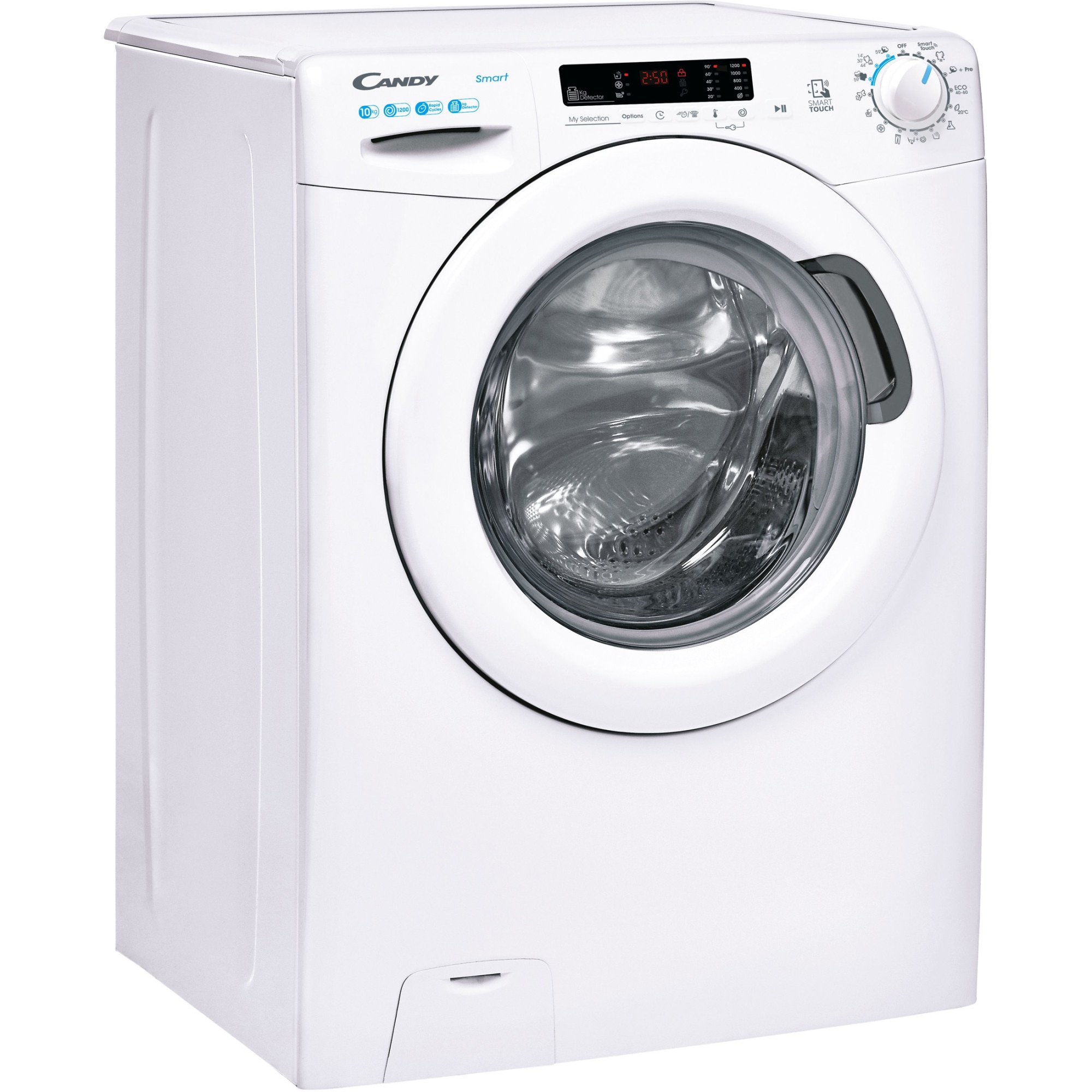 Masina de spalat rufe Candy CS 12102DE/1-S, clasa E, 10 kg, 1200 rpm, Easy Iron, Programe rapide de spalare, Hygiene, alb