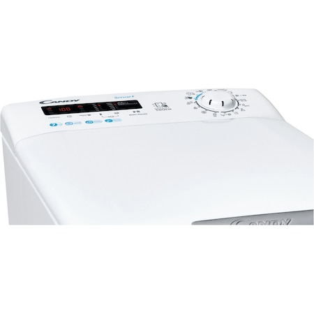 Masina de spalat rufe cu incarcare verticala Candy CSTG 272DVET/1-S, 7 kg, 1200 rpm, Clasa E, Gentle Touch Opening, Easy Iron, Alb