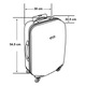 Valiza Troler, capacitate 34 l, 2 roti, 3 manere, lacat, negru, 38x22,5x54,5 cm
