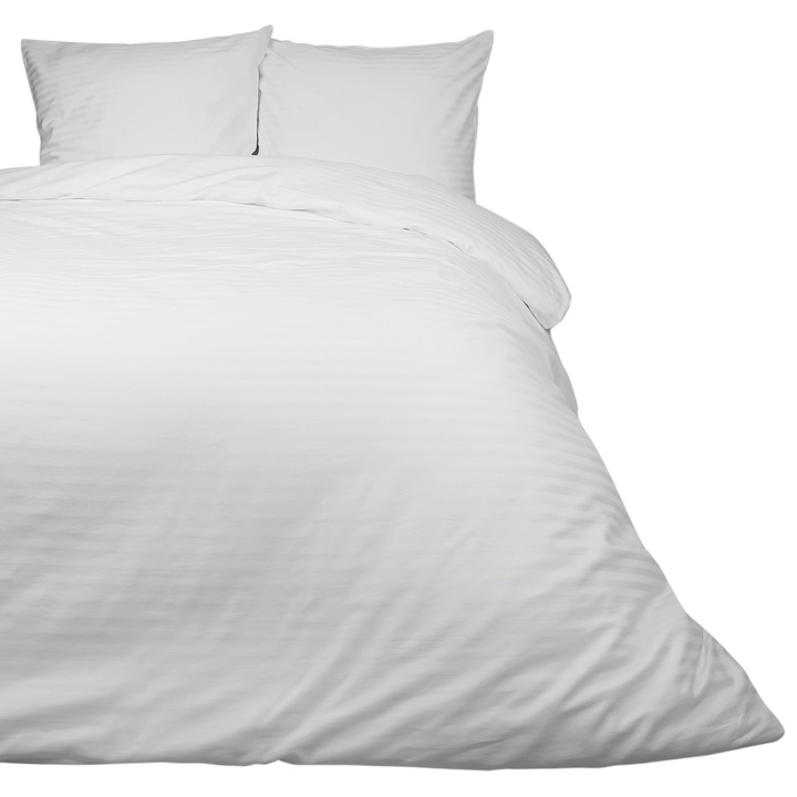 Pamut szatén damaszt ágynemű 180x200 fehér