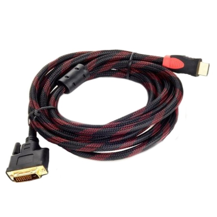 Cablu CIMUTO HDMI - DVI de 1.5 metri, tip tata-tata ecranat