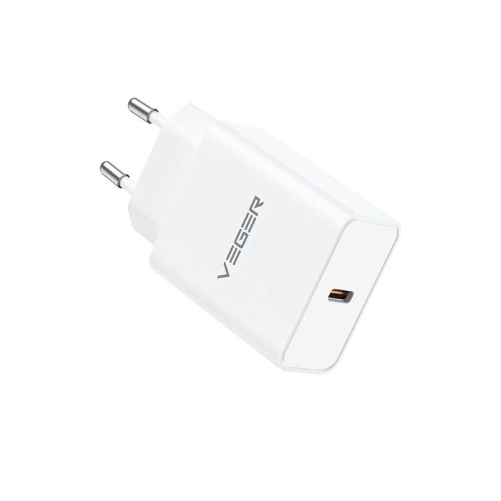 VEGER USB-C gyorstöltő PD25W+QC18W - VLS2501 - fehér