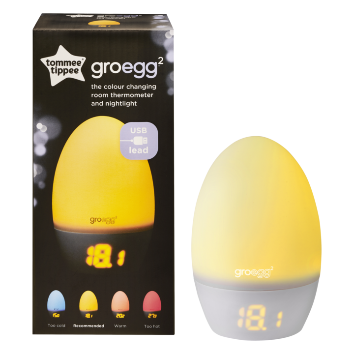 Groegg2 Tommee Tippee цифров термометър, USB, с нощна светлина, 0 месеца+