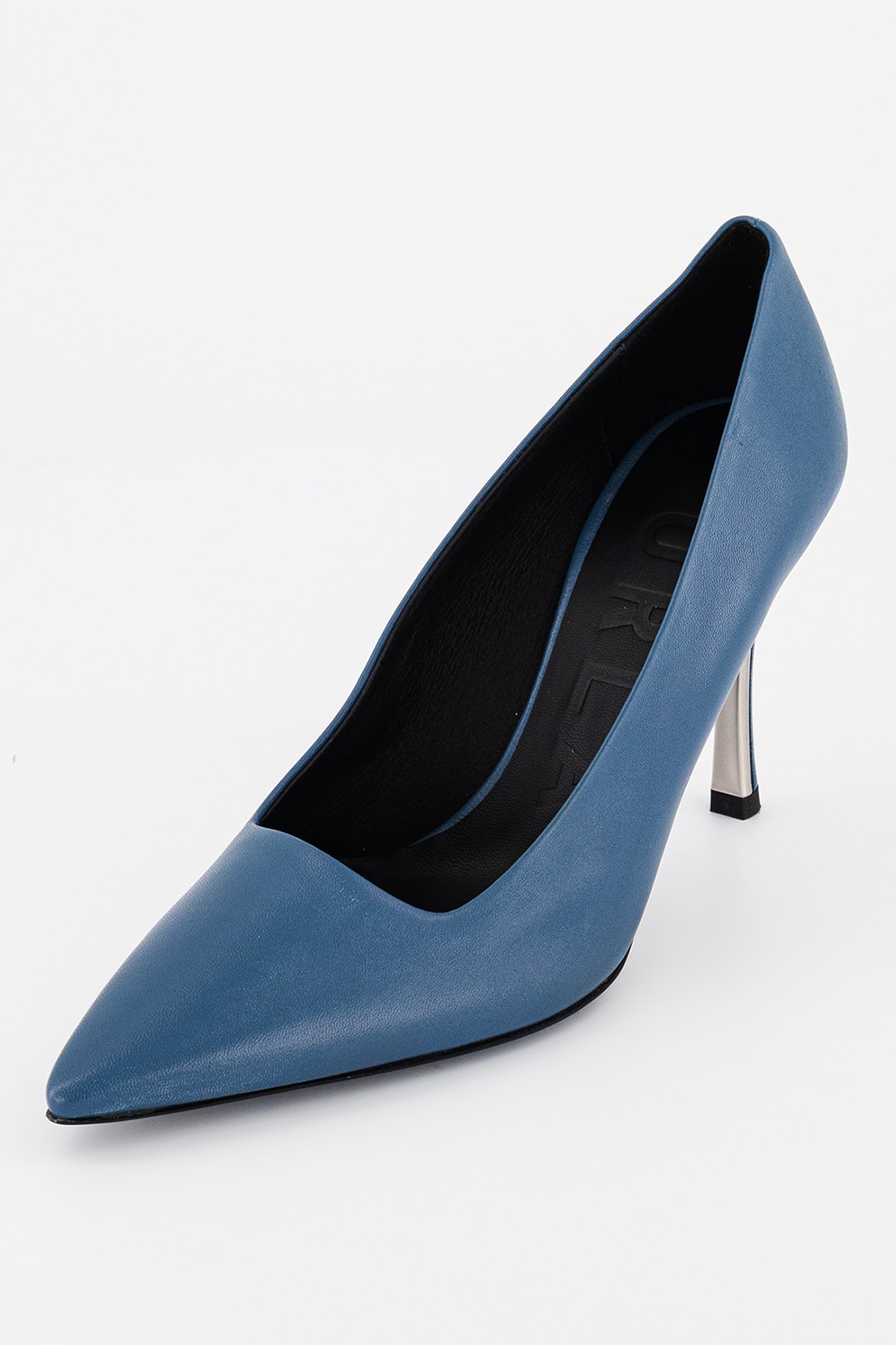 Arabic Cruel Adelaide Furla, Pantofi stiletto de piele Code, Albastru inchis, 36 - eMAG.ro