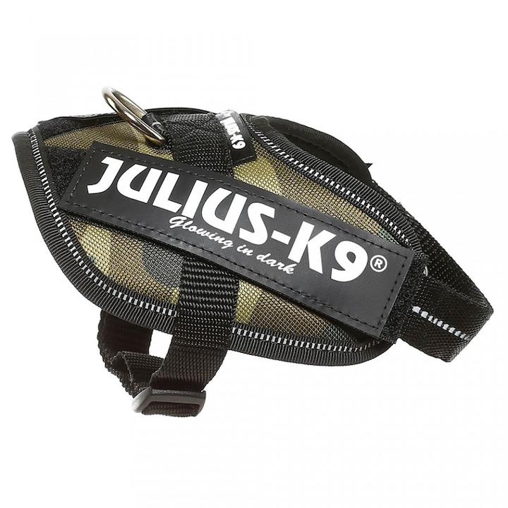 Ham IDC Power pentru caini Julius K9, Talie medie, 28-40 kg, Camuflaj