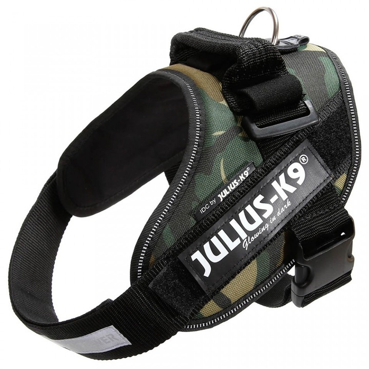 Ham IDC Power pentru caini Julius K9, Talie mare, 40-70 kg, Camuflaj