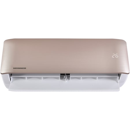 Aparat de aer conditionat Heinner Onix Eco Smart Inverter 12000 BTU Wi-Fi, Clasa A++, Functie incalzire, Functie ECO, Follow me, R32, HAC-CO12WFN-GD, Auriu
