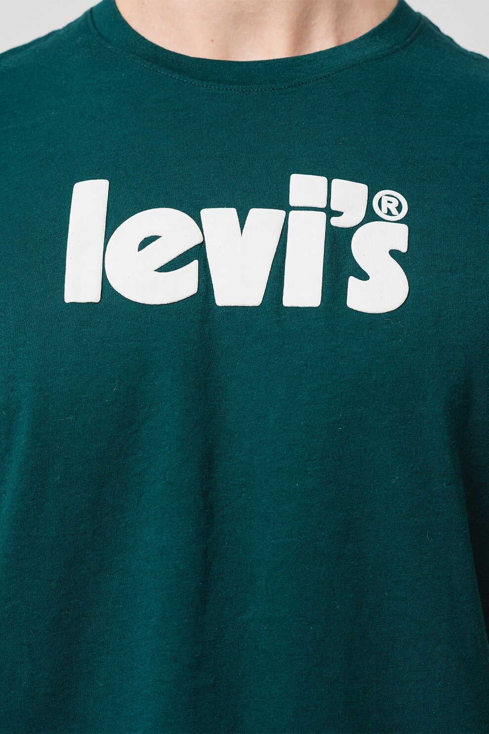 Levis Памучна тениска със свободна кройка Бял Персийско зелено L 