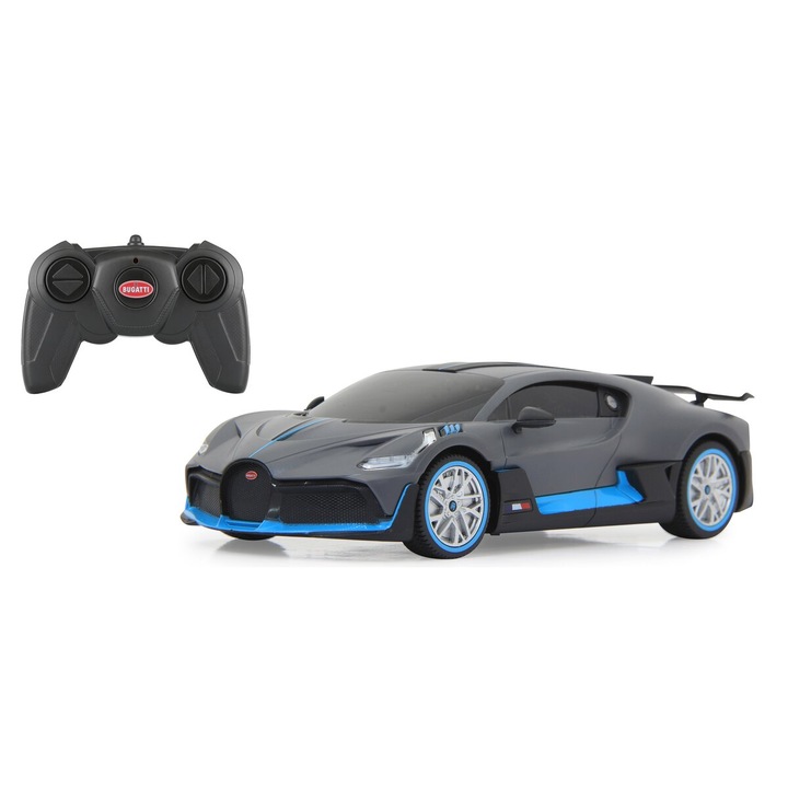 Masina cu telecomanda Bugatti Divo, macheta scara 1:24, cenusie, viteza 9 km/h, 2.4GHz, Rastar