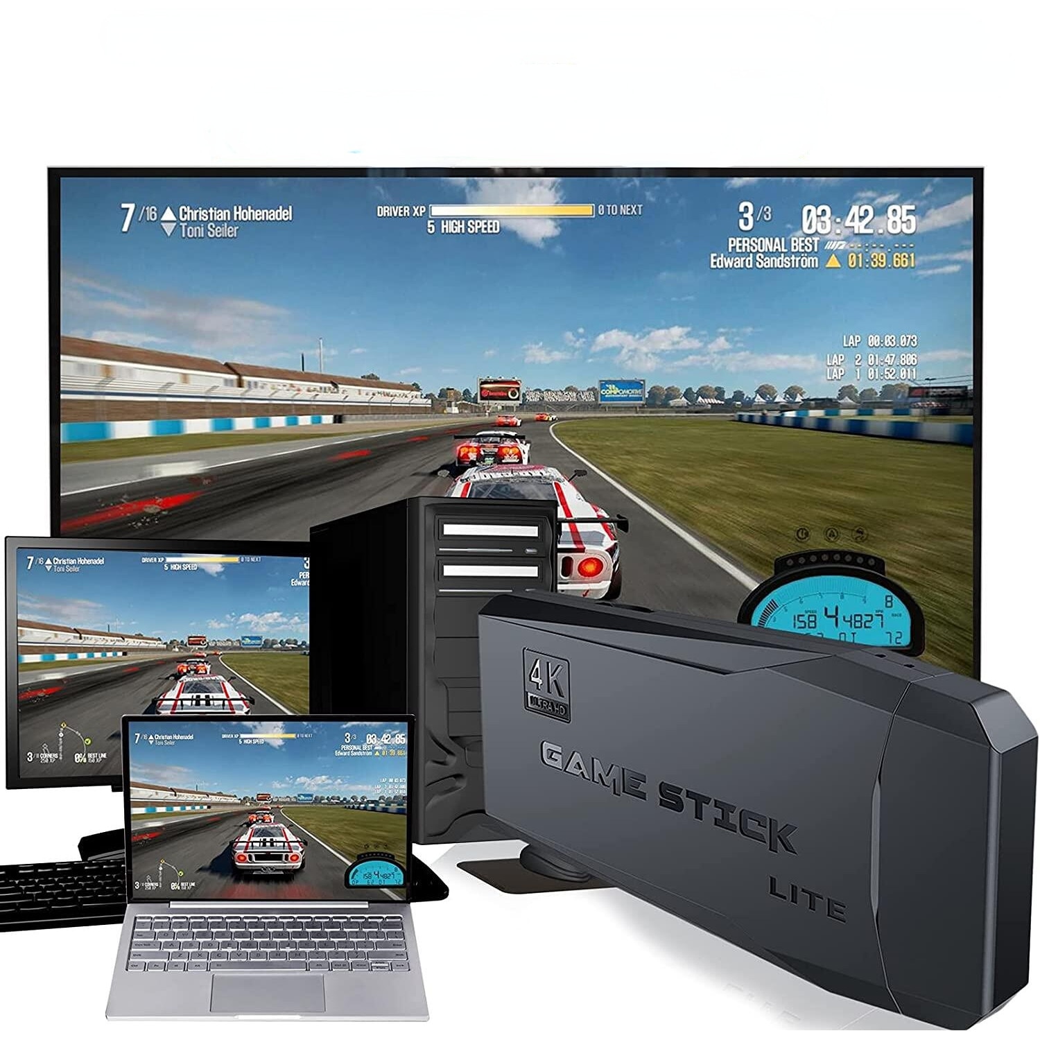 Consola de jocuri video retro, Controler wireless dual, HDMI, Compatibil TV, 64GB, 10000 de jocuri, Negru