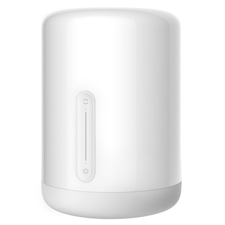 Lampa LED WRGB inteligenta Xiaomi Mi Bedside Lamp 2, Wi-Fi, Bluetooth, comenzi tactile, 9W, 400 lm, lumina alba si color, Alb