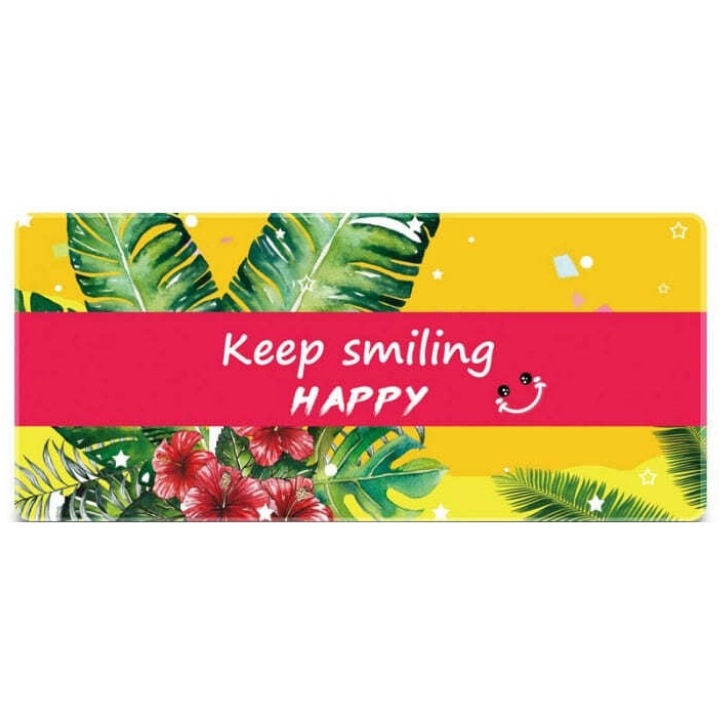Mousepad gaming, cauciucat, keep smiling happy, 1000x500x3 mm, MaffStuff®