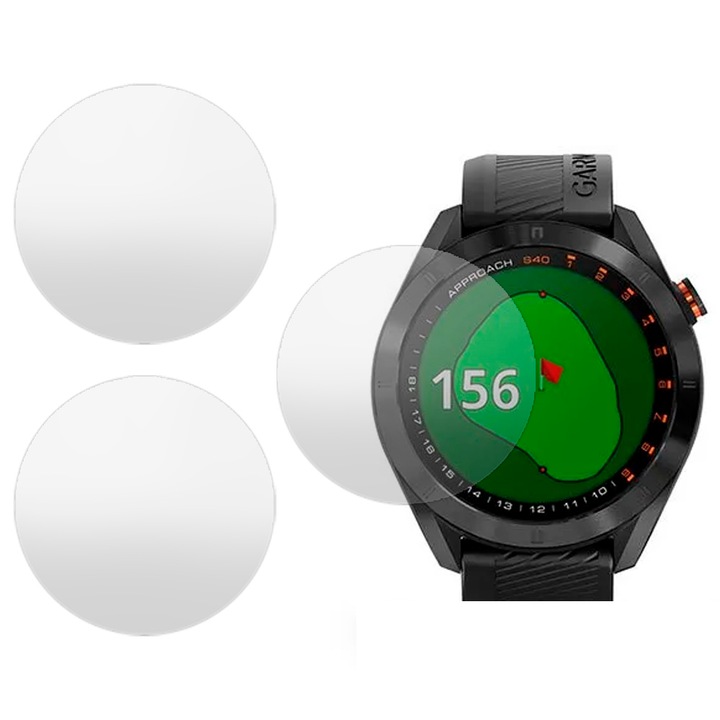 3 db SILKASE matt fólia készlet Garmin Approach S40 43mm-hez, szilikon, megújuló, teljes kijelzős