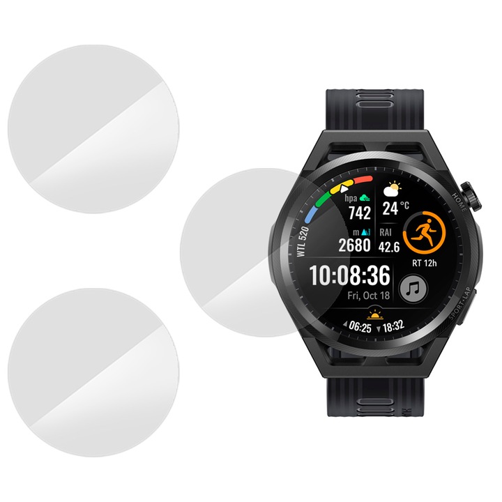 3 db SILKASE fólia készlet Huawei Watch GT Runner B19S 46 mm-es, szilikonos, megújuló, teljes kijelzős