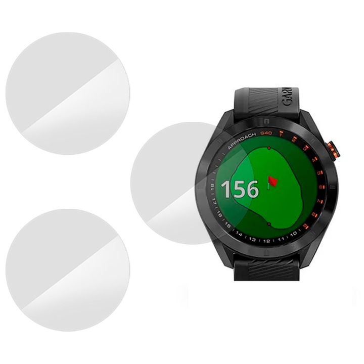 3 db SILKASE fólia készlet kompatibilis Garmin Approach S40 43mm-hez, szilikon, megújuló, teljes kijelzős