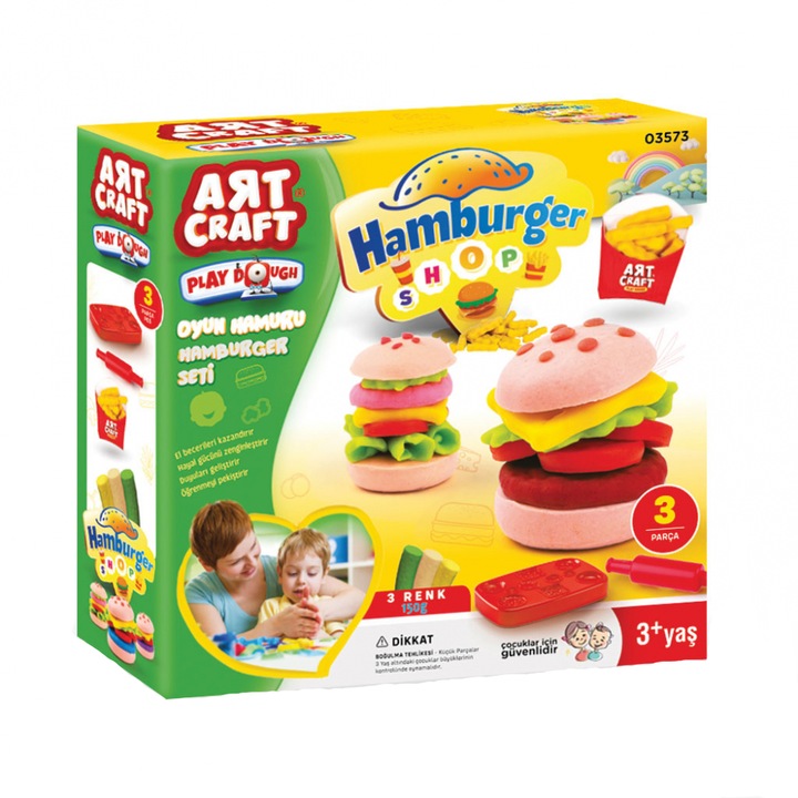 Set Creativ, Plastilina Art Craft tema Hamburger