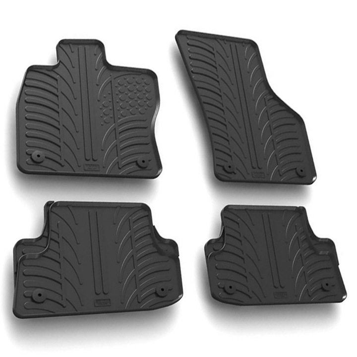 Set 4 covorase auto, Lampa, Pentru AUDI A3, Cauciuc, Negru