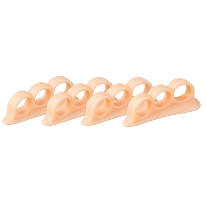 Set 4 suporturi picioare, PARAFASA, Silicon, Crem