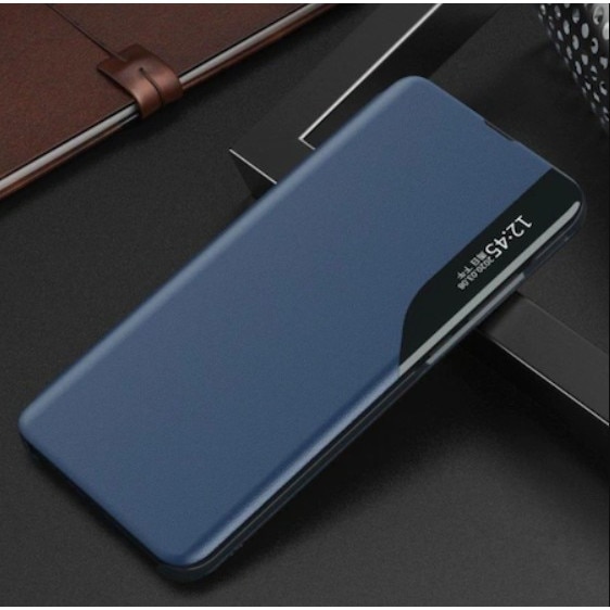 Husa Compatibil cu Samsung Galaxy A33 5G Smart View Case, Functie Stand, Flip, Carte, Navy