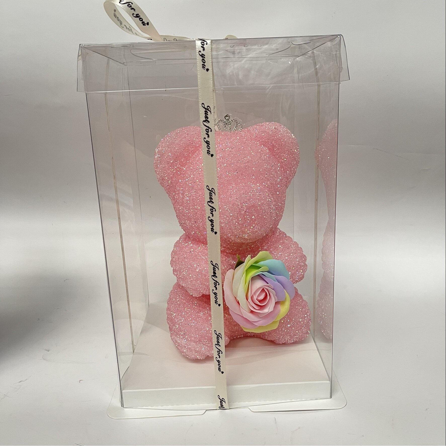 Ursulet din acril roz,20 cm,567 g - eMAG.ro