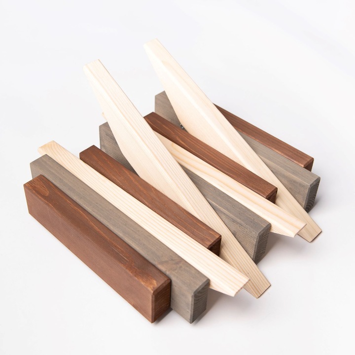 Стенна закачалка за дрехи Lemnart N mini, Дърво, 27х30х5см, Многоцветен