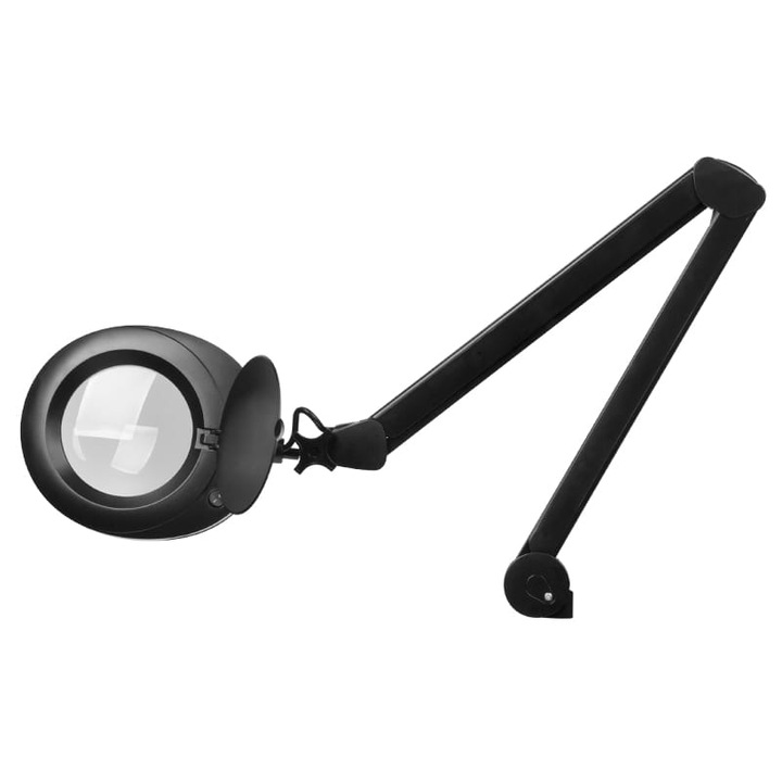 Lampa cosmetica de birou cu lupa Activeshop, Elegante 6025, 60 LED SMD, 6W, Negru
