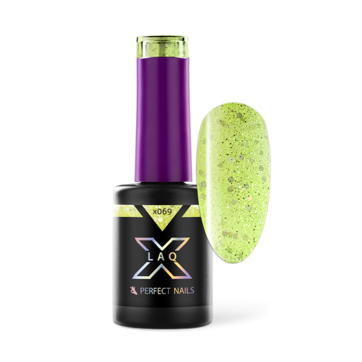 Гел лак Perfect Nails LaQ X, 8 мл, Жълт X069 Sparkle