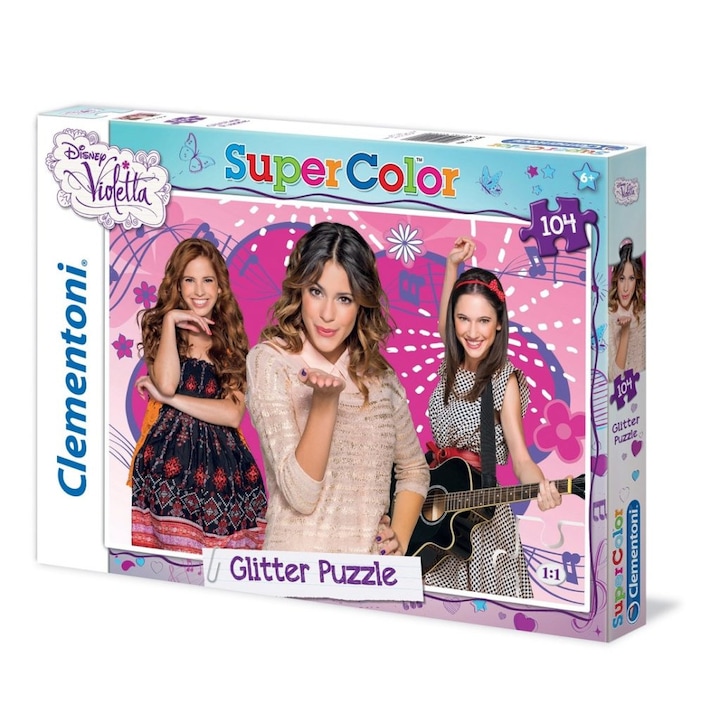 Disney Violetta csillámos puzzle - 104 darabos - Clementoni