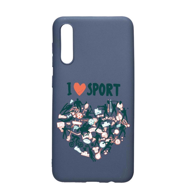 Силиконов калъф Unique за Xiaomi Redmi 9A, I Love Sport, Alaskan Blue, AB 803