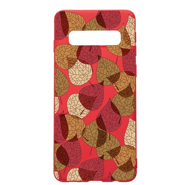 Силиконов калъф Unique за Samsung Galaxy S10 Plus, Autumn, Red, R 98